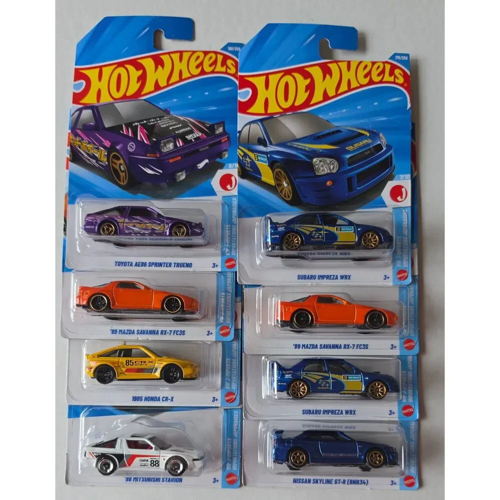 Hot Wheels J-Imports 8-Car Set - Nissan Skyline & Japanese Assortment - New